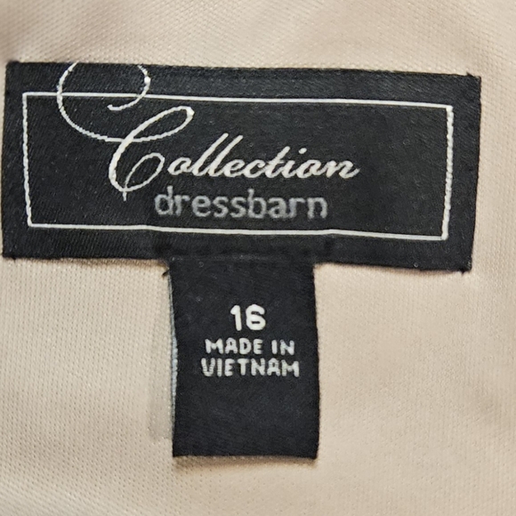 DRESSBARN COLLECTION Black Lace Overlay Sizeleevess Holiday Cocktail Dress 16 - Picture 8 of 8